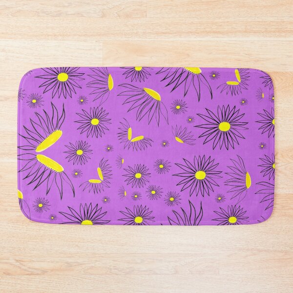 Item preview, Whimsical Hand Drawn Daisy Coneflower Floral Pattern designed and sold by H3designs.