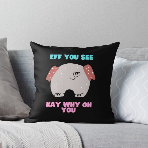 Item preview, Eff You See Kay Why Oh You Funny Vintage Elephant Yoga Lover  designed and sold by oufa.