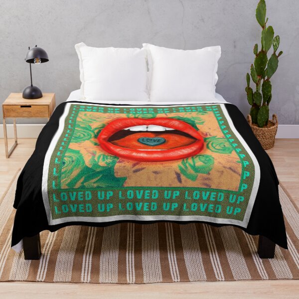 Item preview, LOVED UP blue design with sexy lips and love blue pill for all the couples and lovebirds. designed and sold by thebaronart.