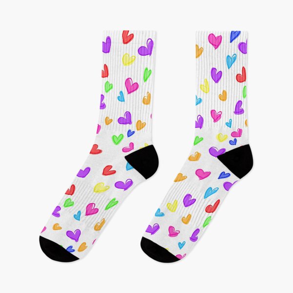 Item preview, Rainbow hearts pattern designed and sold by laceystreams-shop.