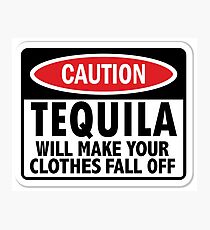 Caution: Tequila vintage sign Photographic Print