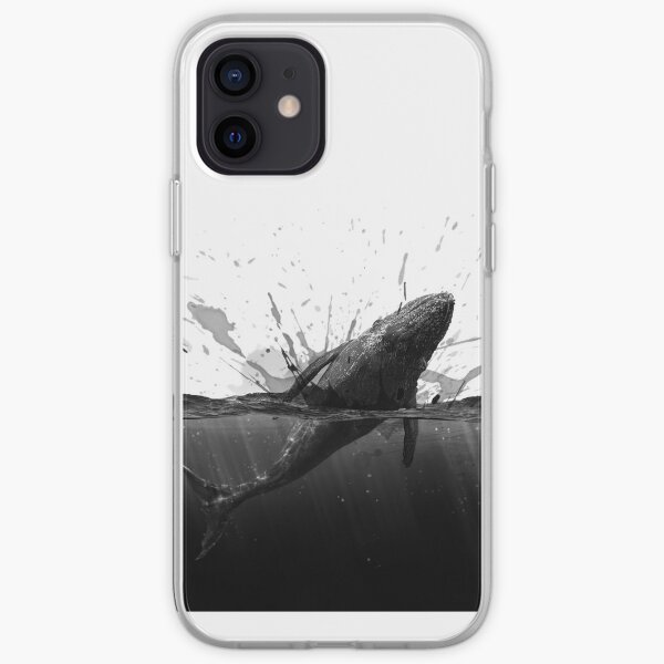 Jumping Whale and Bunny on a Little Boat iPhone Soft Case