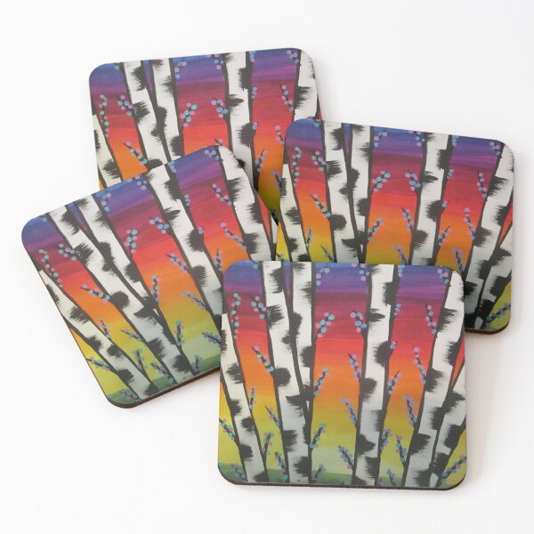 Item preview, Birch Trees at Sunset designed and sold by vyletsalterego.