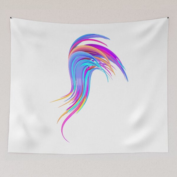 Item preview, Multicolored abstract twisted brush stroke. Bright curl, artistic spiral. designed and sold by tatkhagata.