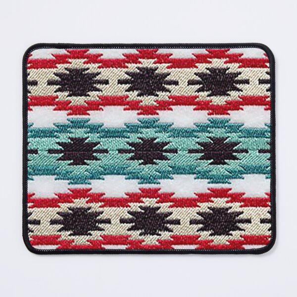 Item preview, Southwestern Blanket Design, Navajo Blanket, Turquoise red black white pattern, tom keys designed and sold by Nostrathomas66.