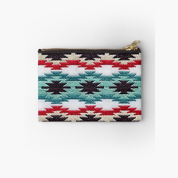 Item preview, Southwestern Blanket Design, Navajo Blanket, Turquoise red black white pattern, tom keys designed and sold by Nostrathomas66.