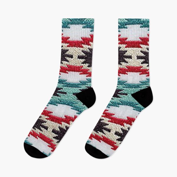 Item preview, Southwestern Blanket Design, Navajo Blanket, Turquoise red black white pattern, tom keys designed and sold by Nostrathomas66.