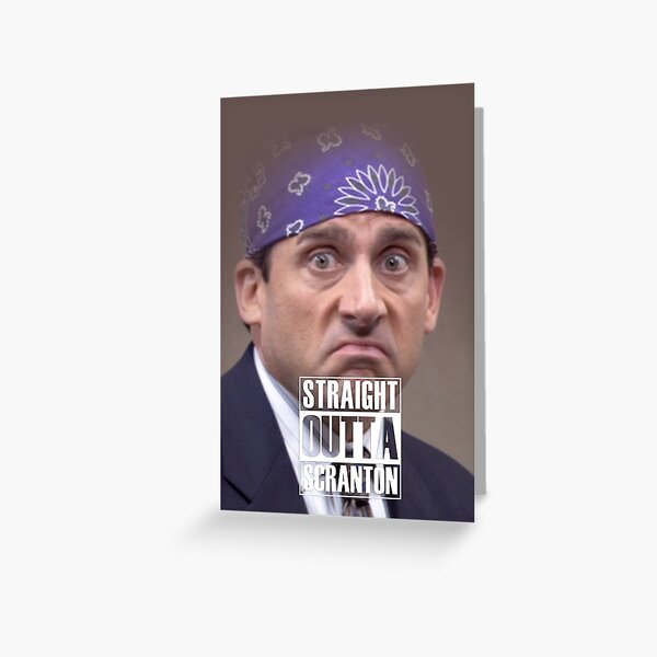 Straight Outta Scranton - Prison Mike Greeting Card