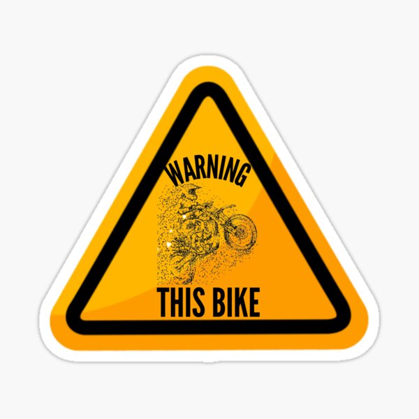 caution bike stickers
