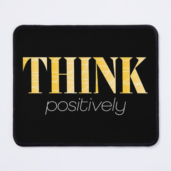 Item preview, Think Positively Life Inspiration Quote in Black and Bright Yellow designed and sold by Moyanana.