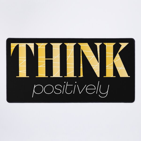 Item preview, Think Positively Life Inspiration Quote in Black and Bright Yellow designed and sold by Moyanana.