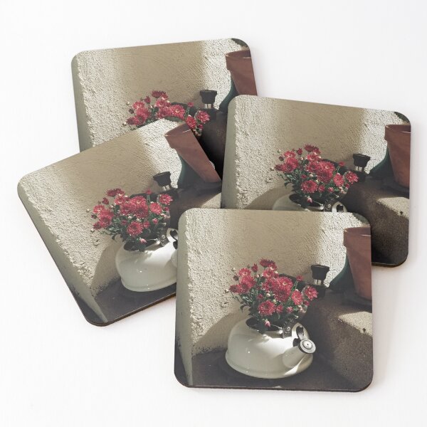 Item preview, Kettle with flowers designed and sold by MissLaneous.