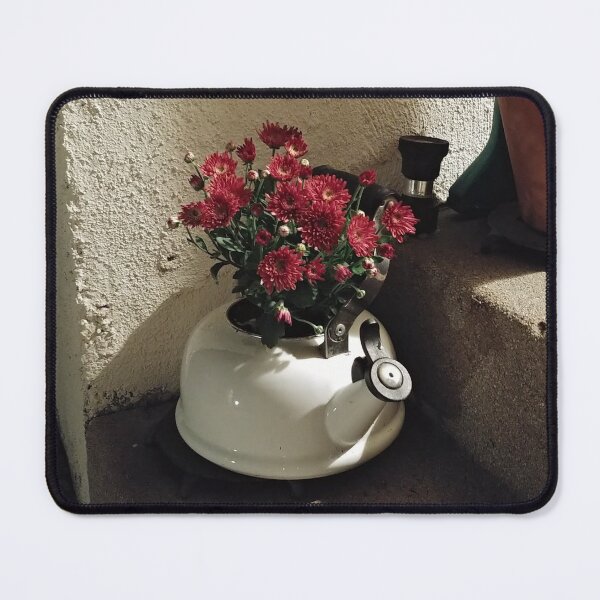 Item preview, Kettle with flowers designed and sold by MissLaneous.