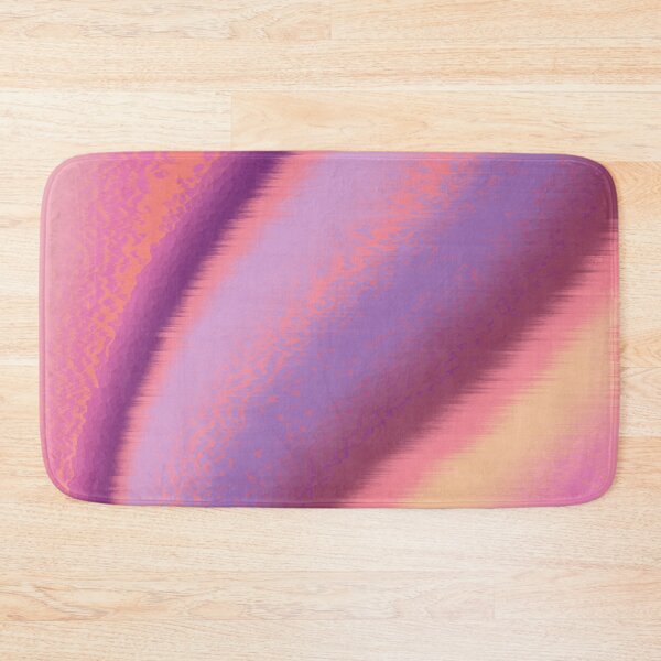 Item preview, Glitchy modern pastel wavy rainbow stripes 2 - warm orange, pink, purple designed and sold by misentangled.