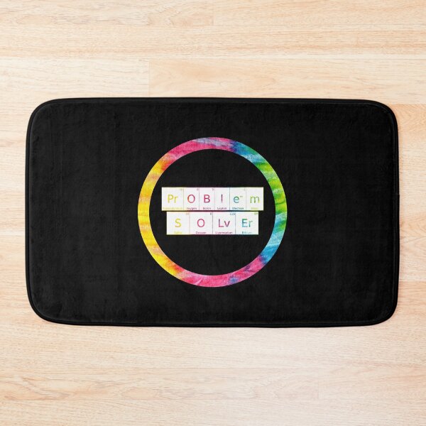 Item preview, Problem Solver written in Chemistry Periodic Table Elements on black background  designed and sold by UncleStuScience.