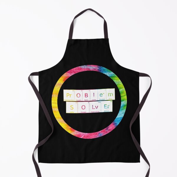 Item preview, Problem Solver written in Chemistry Periodic Table Elements on black background designed and sold by UncleStuScience.