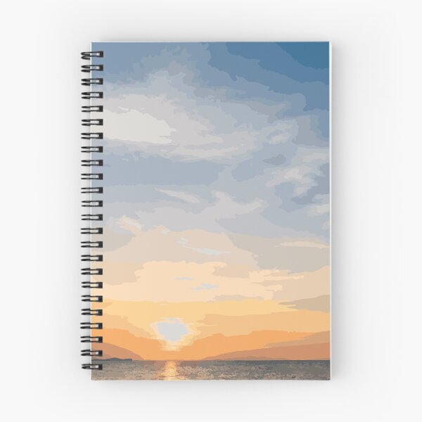 Item preview, sunset orange sunlight sundown in the far sea designed and sold by HStudioPrints.