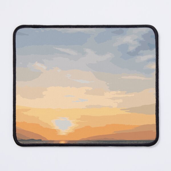 Item preview, sunset orange sunlight sundown in the far sea designed and sold by HStudioPrints.