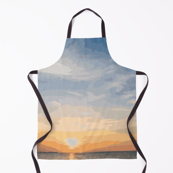 Item preview, sunset orange sunlight sundown in the far sea designed and sold by HStudioPrints.
