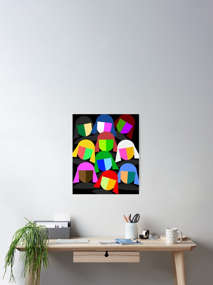 Thumbnail 2 of 3, Poster, Faces 2 designed and sold by Vk91art.