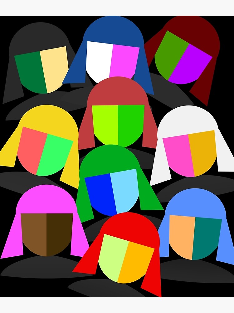 Thumbnail 3 of 3, Poster, Faces 2 designed and sold by Vk91art.