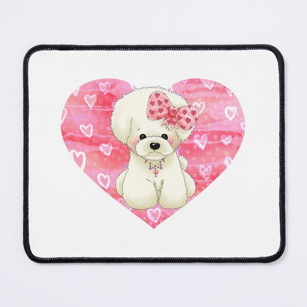 Item preview, White Poodle,  Pink Heart designed and sold by SpiritLiving.