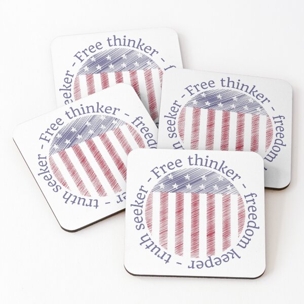 Item preview, Free thinker freedom keeper truth seeker, American flag design designed and sold by Auntieck.