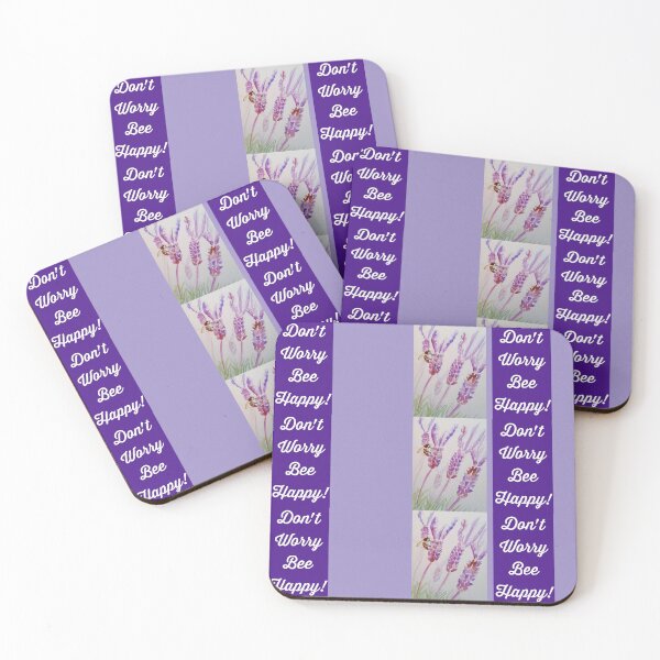 Item preview, Lavender Flower Dont Worry Bee Happy designed and sold by Sarah  Rajkotwala.