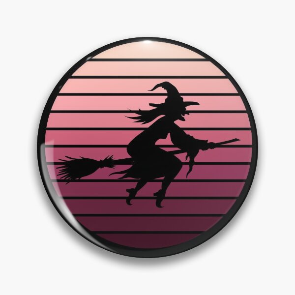 Item preview, Witch flying her broom, Lovers of the Pink designed and sold by OrquideaCR.