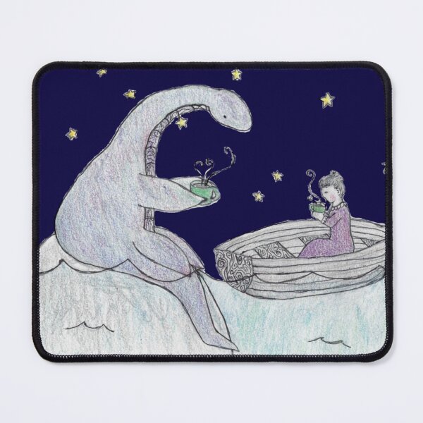 Teatime with the Loch Ness Monster Mouse Pad