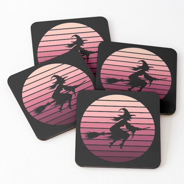 Item preview, Witch flying her broom, Lovers of the Pink designed and sold by OrquideaCR.