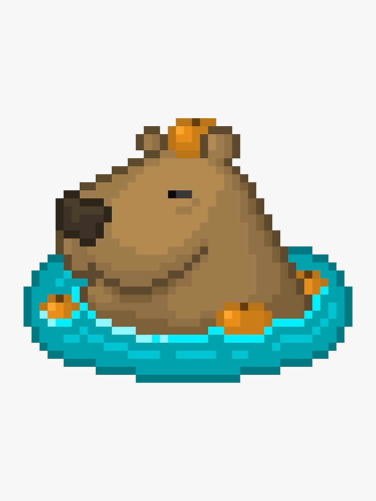 Smol Pixel Capybara Sticker for Sale by TofuPixel