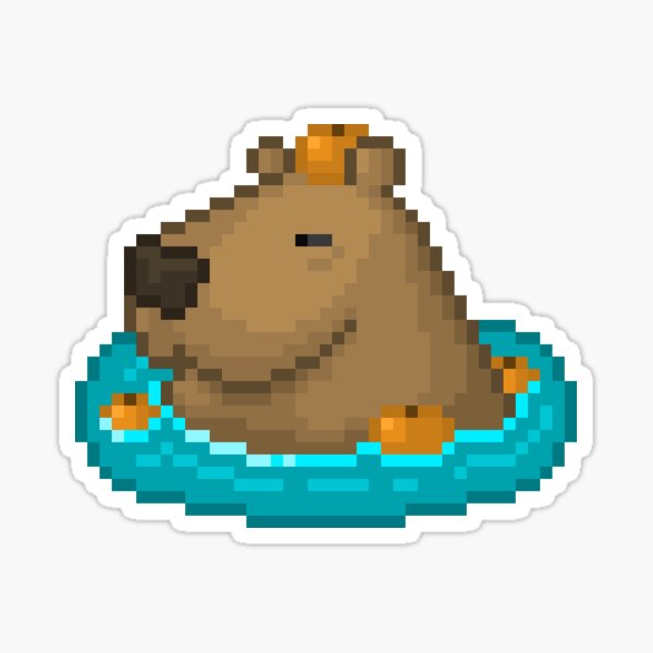 Capybara Pixel Art | Sticker