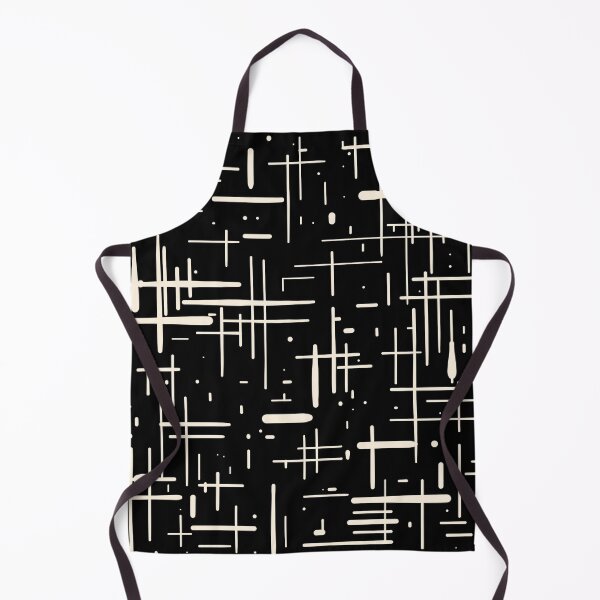 Item preview, Mid-Century Modern Kinetikos Pattern in Black and Almond Cream designed and sold by kierkegaard.