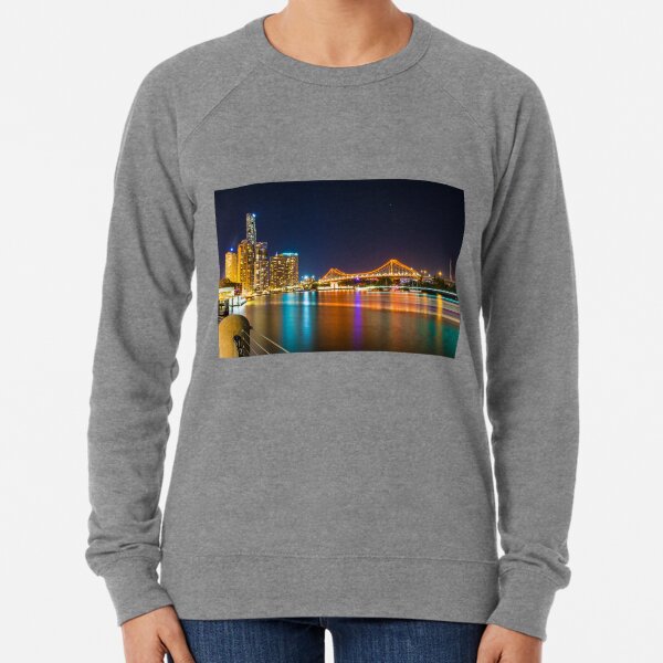 Brisbane Story Bridge at Night Lightweight Sweatshirt