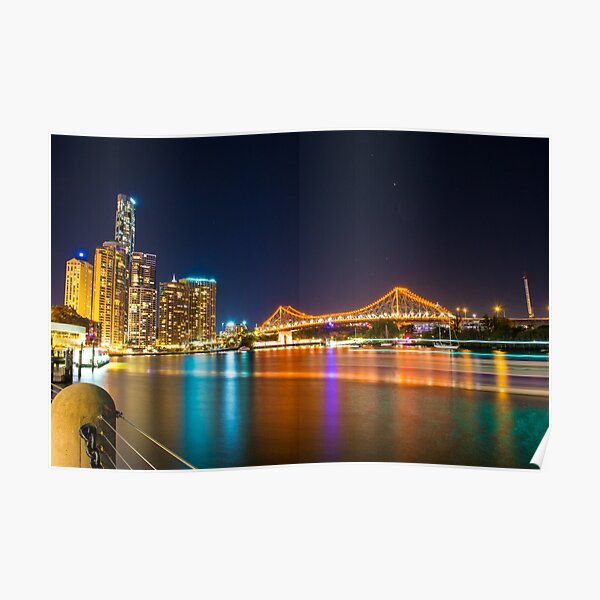 Brisbane Story Bridge at Night Poster