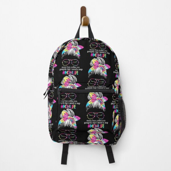 Item preview, Tie Dye Messy Bun Coffee Run Gangsta Rap I Need A Nap Mom Life  designed and sold by xieparker778.