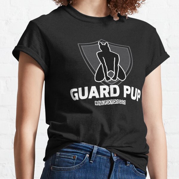 Nerdy Doggo Guard Pup Classic T-Shirt