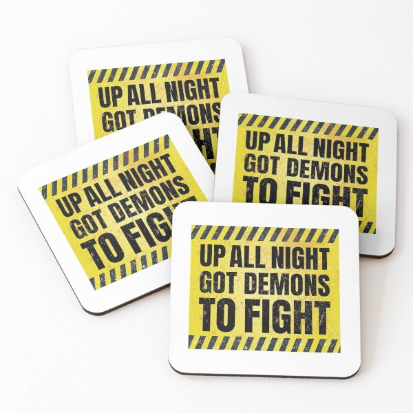 Item preview, Up All Night Got Demons To Fight | Funny Halloween Monster Humor designed and sold by GravitiTees.