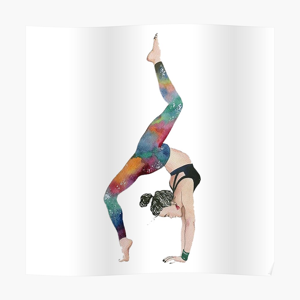 Gymnastics yoga pose Sticker for Sale by Cutestickers23  Redbubble