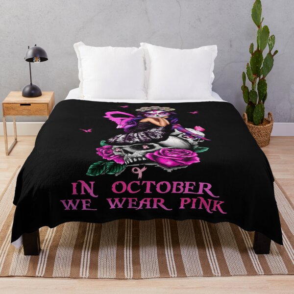 Item preview, Girl Fairy Sugar Skull Butterfly In October We Wear Pink designed and sold by AlisonWalsh24.