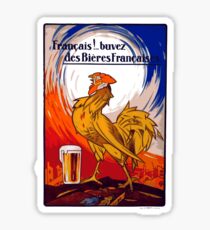 Vintage French Beer Advertisment Sticker