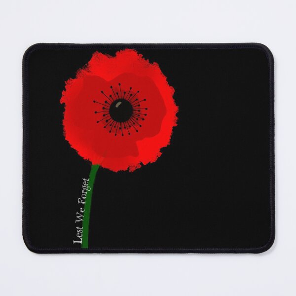 Item preview, Single Poppy Flower Lest We Forget (right leaning) designed and sold by Noelle Hyra.