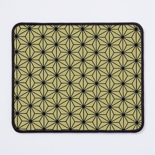 Item preview, Asanoha Star Or Hexagon Motif Black On Wheat designed and sold by taiche.