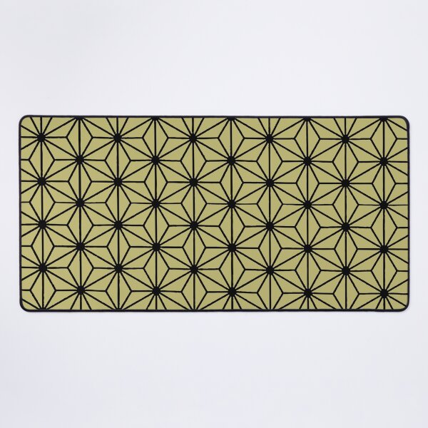 Item preview, Asanoha Star Or Hexagon Motif Black On Wheat designed and sold by taiche.