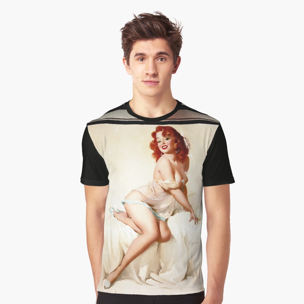 Bedside Manner by Gil Elvgren - Bedtime Beauty 2 Bedside Manner by Gil Elvgren Art Illustration Xzendor7 Old Masters Reproductions Graphic T-Shirt