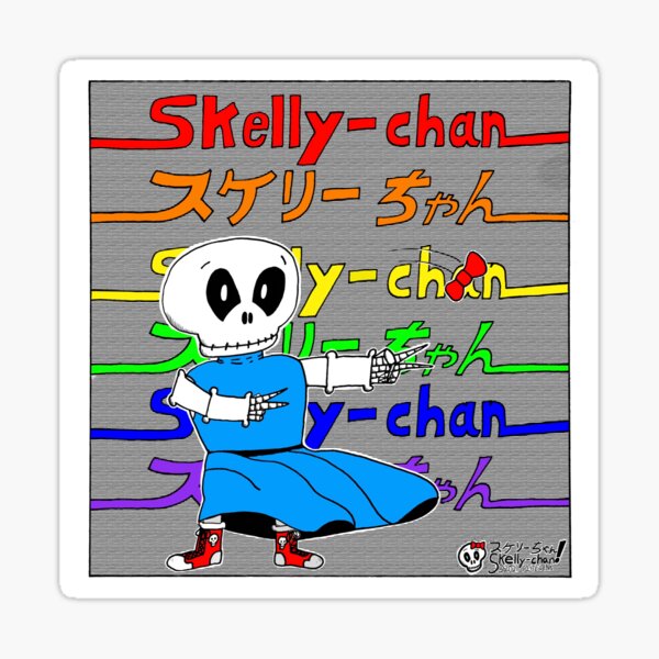 Skelly-chan's Windy Photoshoot Sticker