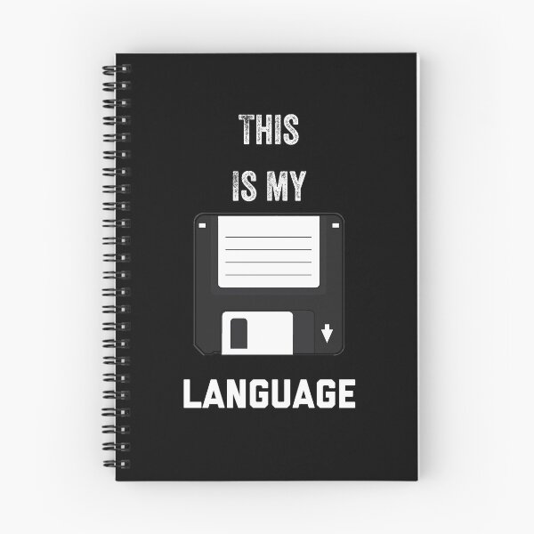 Item preview, This is my Language with Floppy Disc on black background designed and sold by UncleStuScience.