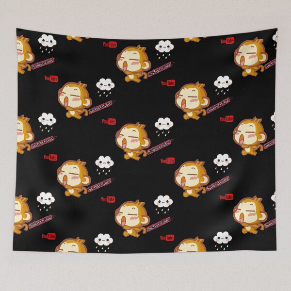 Item preview, TBTV Kawaii Monkey con Kawaii Cloud SUPER LINDO designed and sold by xieparker778.