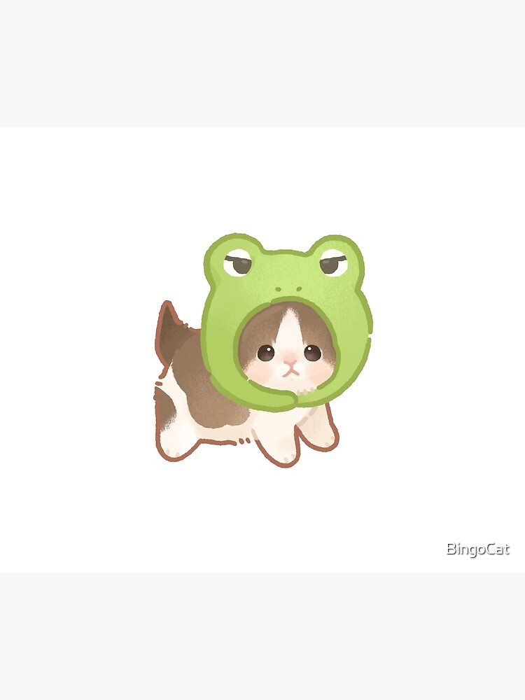 "Cute Frog Cat" Poster for Sale by BingoCat | Redbubble